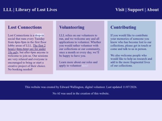 support screenshot