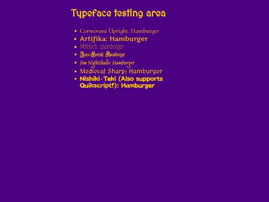 typefaces screenshot