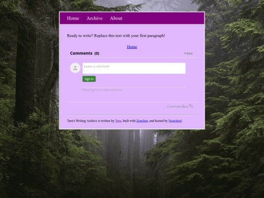 Website screenshot