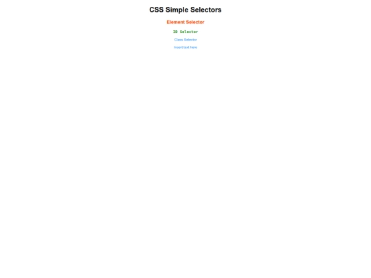 CIT151 Assignment 4/CSS Element Selectors/CSS Element Selectors screenshot