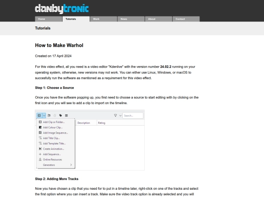 tutorials/warhol screenshot