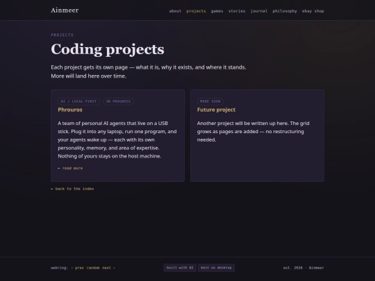 projects screenshot