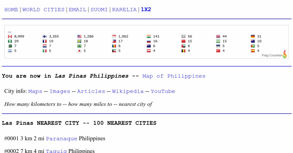 Las Pinas nearest city. Distances and map of Philippines. City info ...