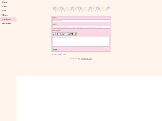 guestbook screenshot