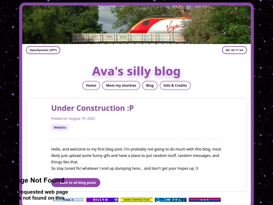 blog/Under Construction screenshot
