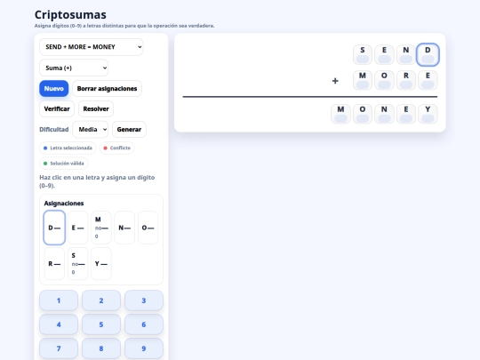 Criptosumas screenshot