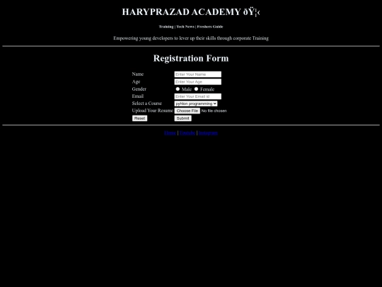 Website screenshot
