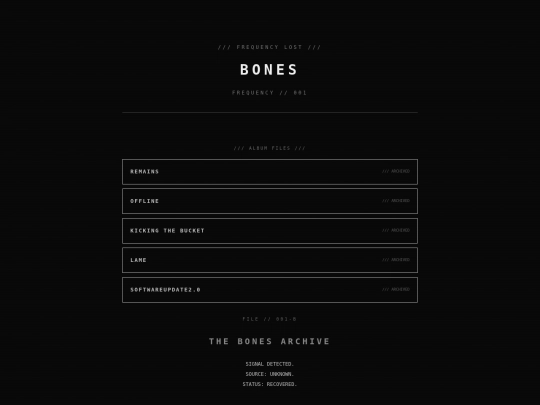 bones screenshot