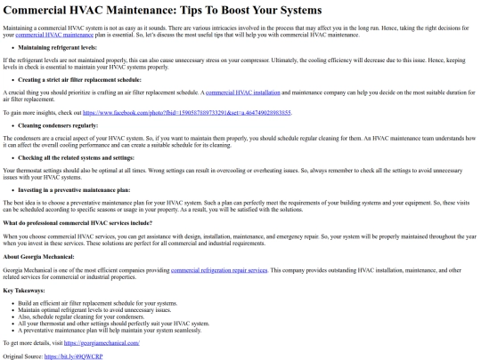 CommercialHVACMaintenanceTipsToBoostYourSystems screenshot