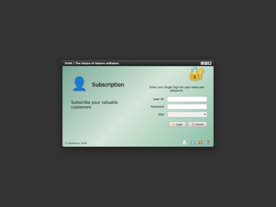 login screenshot