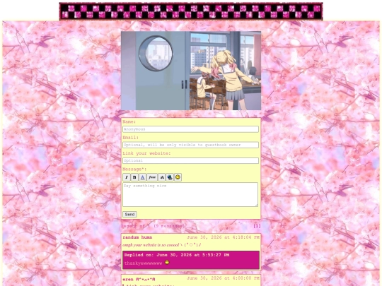 guestbook screenshot