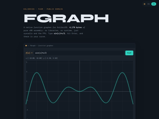 kolibriOS/fgraph screenshot