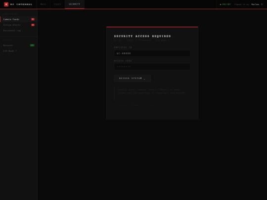 security screenshot