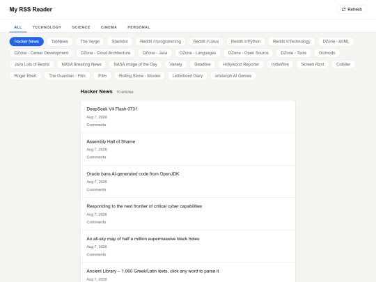 rss-reader screenshot