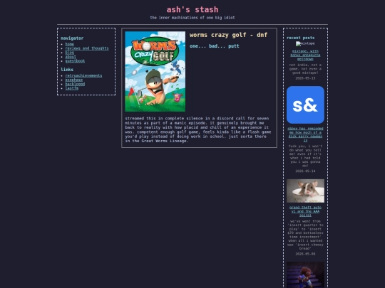 game/wormscrazygolf screenshot