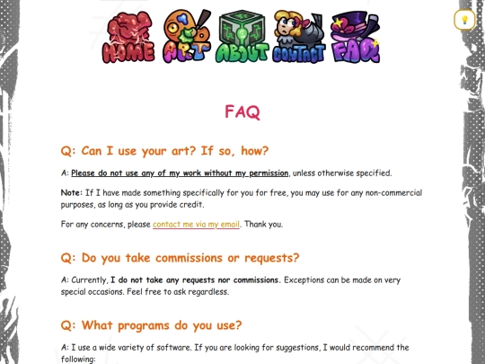 faq screenshot