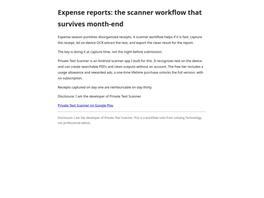 expense-reports-scanner-workflow screenshot