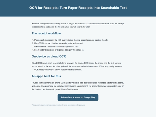 ocr-for-receipts screenshot