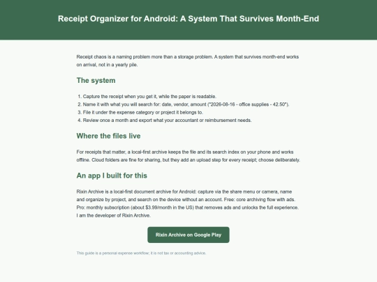 receipt-organizer-android screenshot