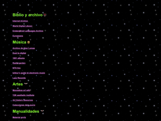 links screenshot
