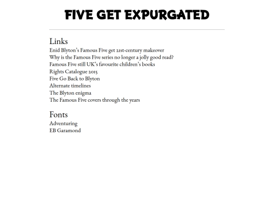 links screenshot