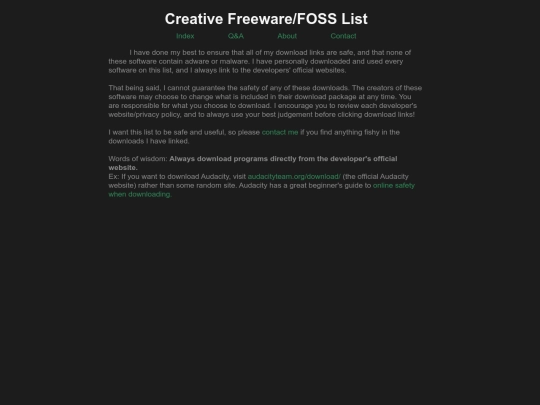 disclaimer screenshot