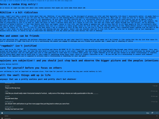 Blog screenshot