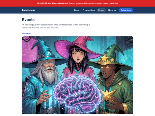 events screenshot