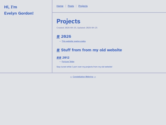 projects screenshot