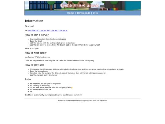 info screenshot