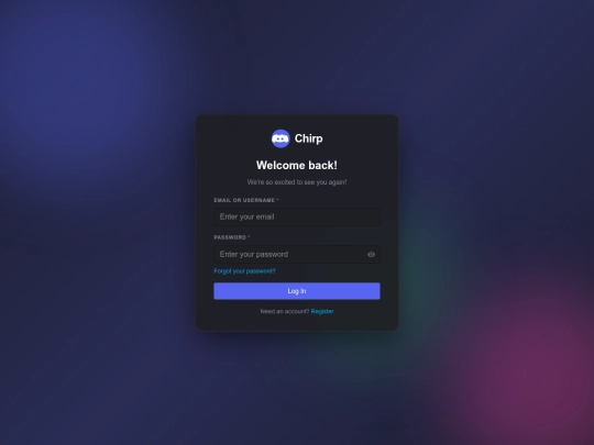 chat/auth screenshot