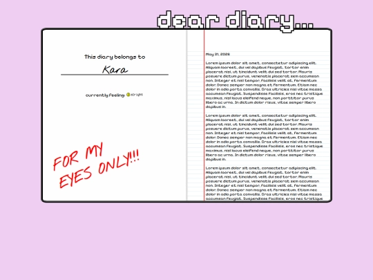 diary screenshot