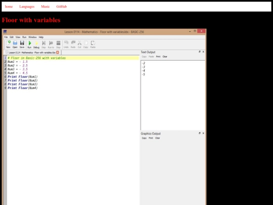 basic256tutorials/examples/lesson-0114-mathematics-floor-with-variables screenshot