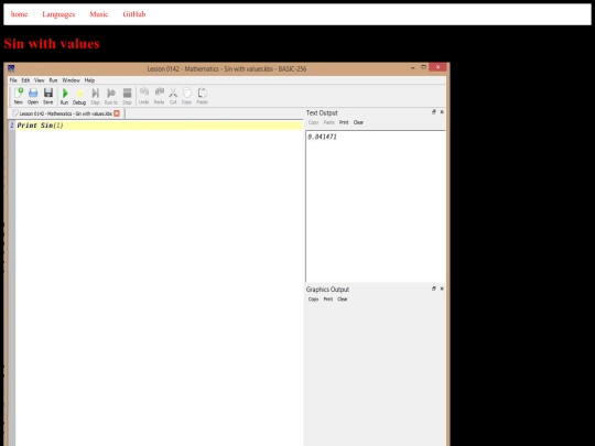 basic256tutorials/examples/lesson-0142-mathematics-sin-with-values screenshot