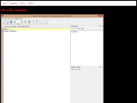 basic256tutorials/examples/lesson-0143-mathematics-sin-with-variables screenshot