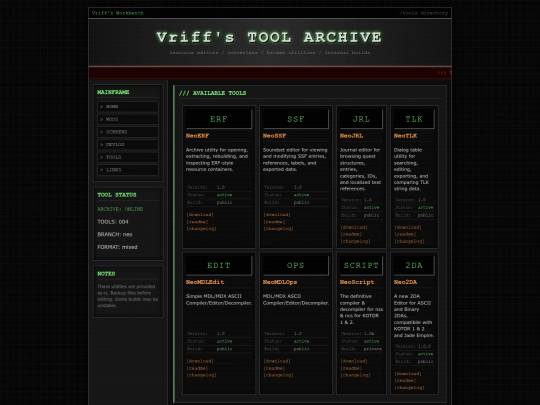 tools screenshot