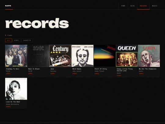 records screenshot