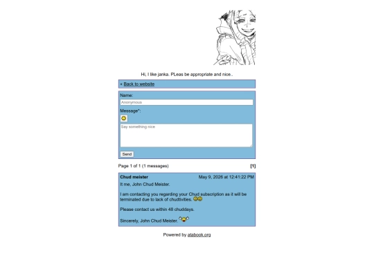 guestbook screenshot