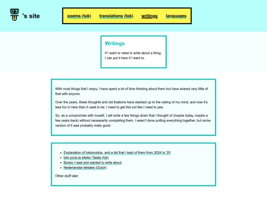 writings screenshot