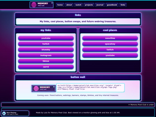 links screenshot