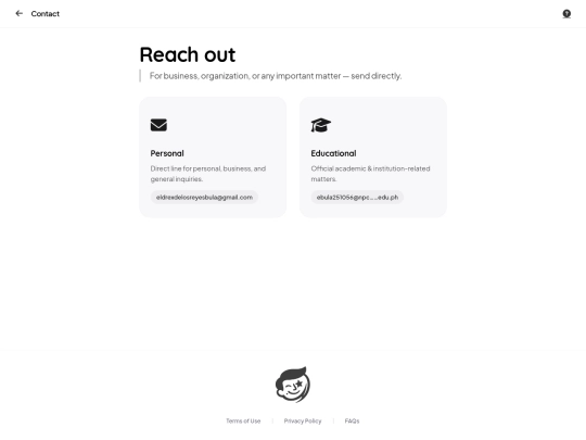 support/contact screenshot