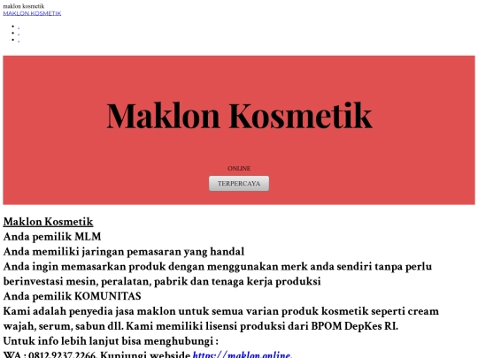 Website screenshot