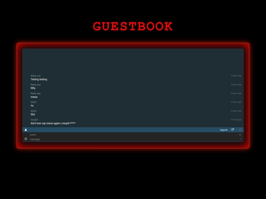 guestbook screenshot