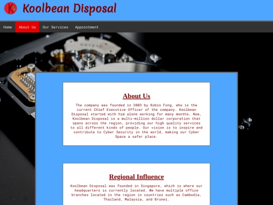 Website screenshot