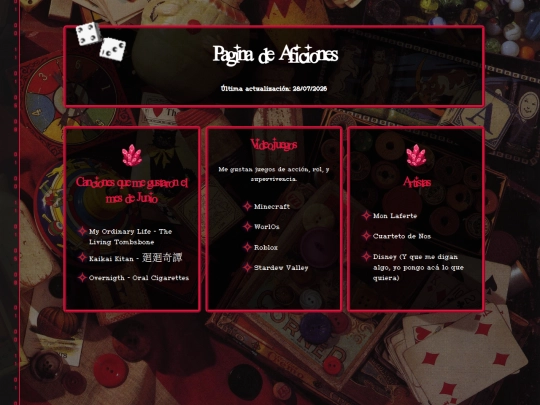 paginas/aficiones screenshot