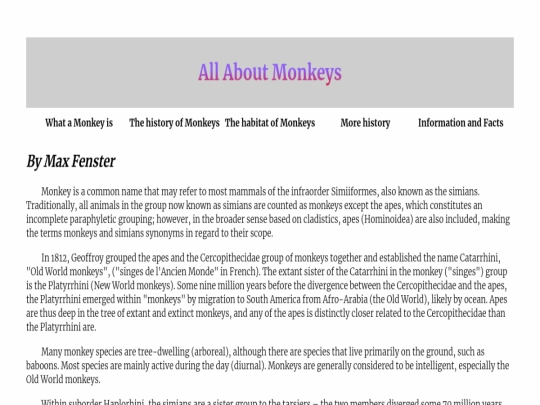 Website screenshot