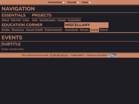 miscellany/events screenshot