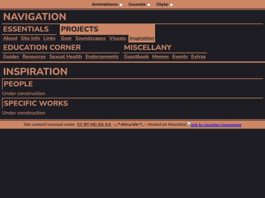 projects/inspiration screenshot