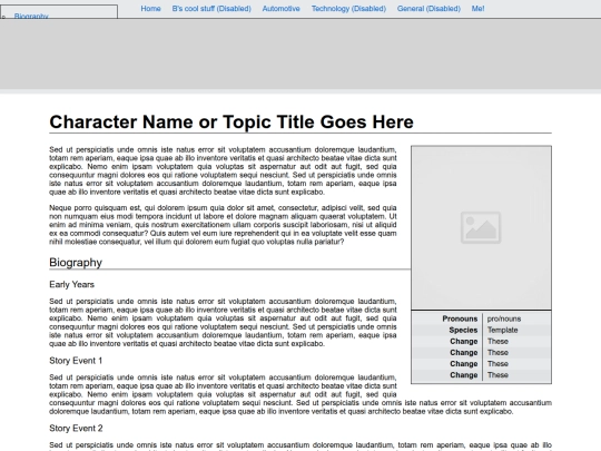 HUB/charactertemplate screenshot