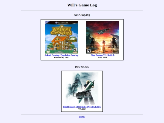 gamelog screenshot